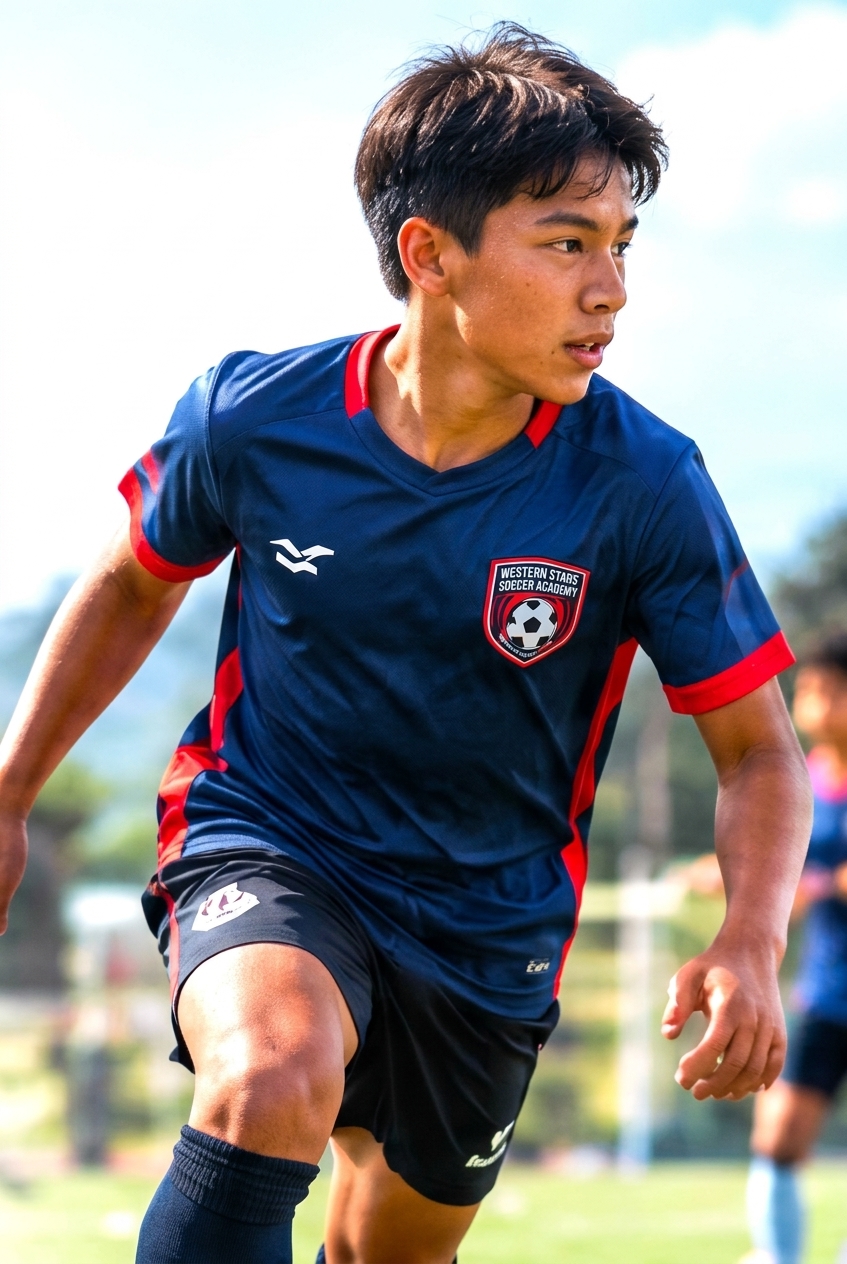 Senior football player at True Mastery Football Academy